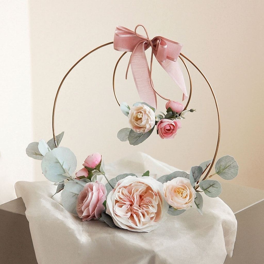 Vòng hoa treo cửa đẹp - vòng hoa trang trí cửa phòng cho bé phong cách Hàn Quốc mang thương hiệu BÔNG BY CATT