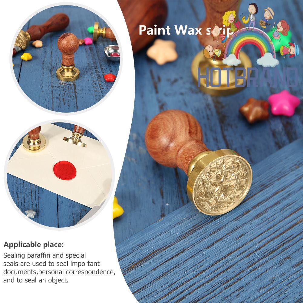 Con Dấu Tay Cầm Bằng Gỗ Phong Cách Retro