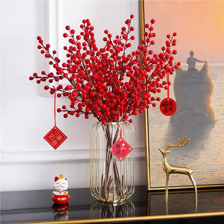 Bình Đào Đông Full Set 5 Cành Đào Kèm Bình Và Phụ Kiện Trang Trí Tết 2023 Hút Tài Lộc May Mắn Xum Vầy