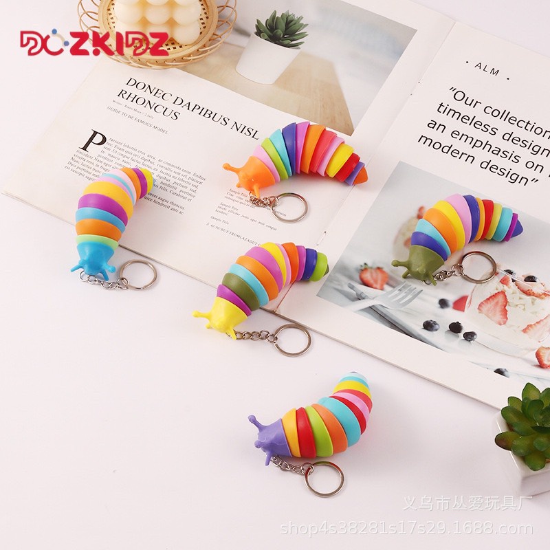 Đồ chơi giảm stress, móc khóa hình con ốc sên ngộ nghĩnh - Dozkidz
