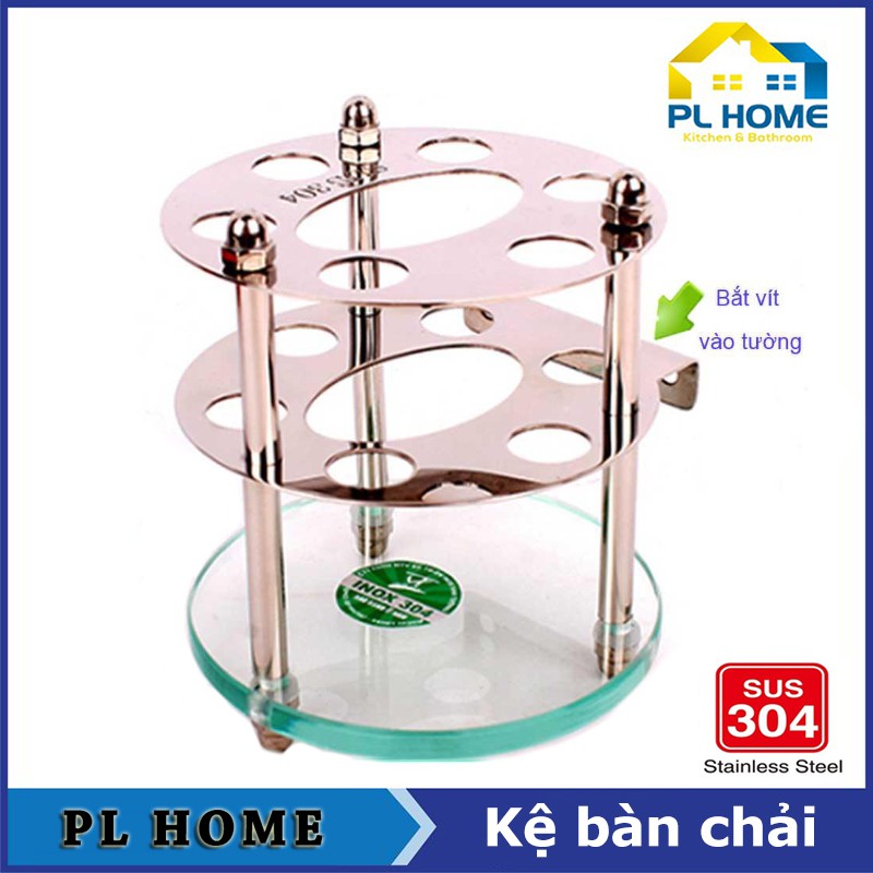 Kệ Để Bàn Chải Kem Đánh Răng kiểu tròn inox 304