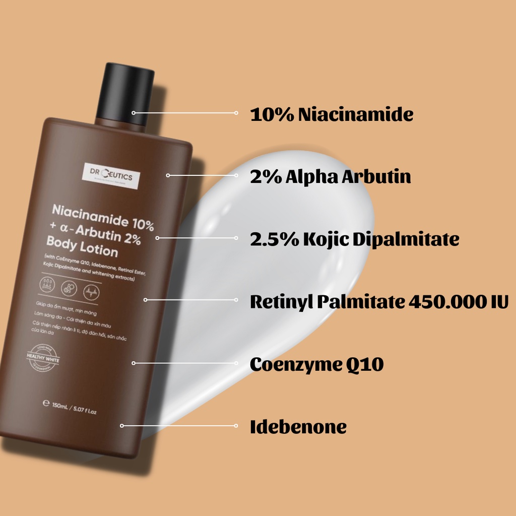 Sữa Dưỡng Thể Trắng Da DrCeutics Body Lotion Healthy White