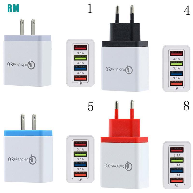 Cục sạc nhanh 4 cổng USB 3.0 3A tiện dụng khi du lịch