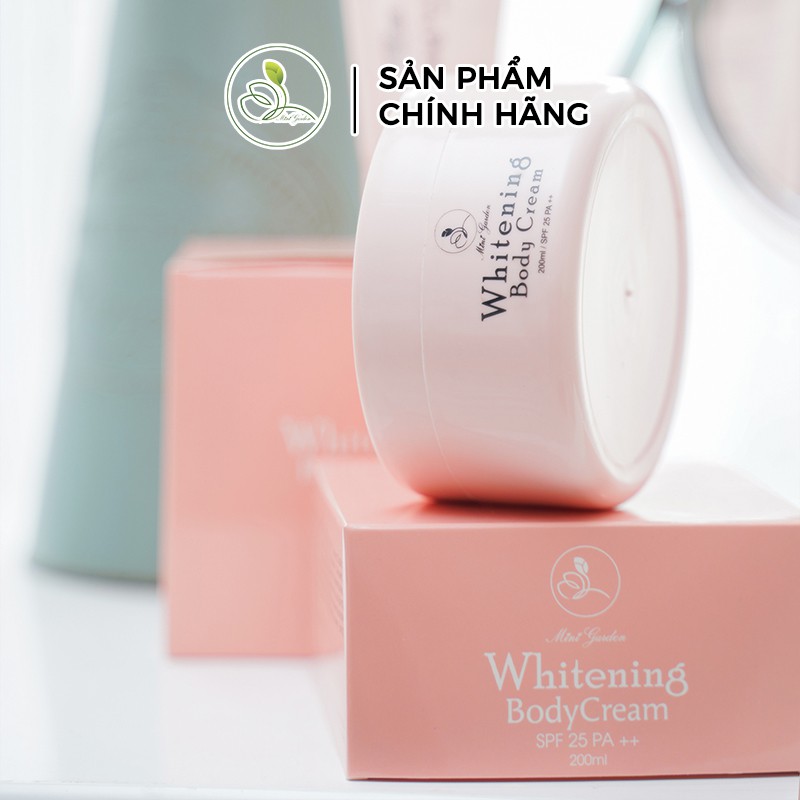 Kem dưỡng toàn thân dạng hũ MiniGarden Whitening Body Cream SPF 25 PA ++ dưỡng làn da sáng hồng PV1014