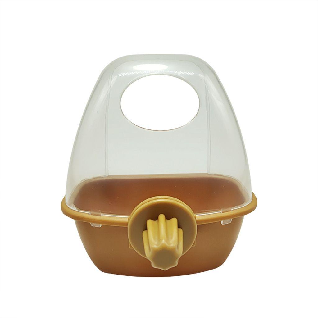 1 Tô Đựng Thức Ăn / Nước Uống Gắn Lồng Chim Thiết Kế Trong Suốt
