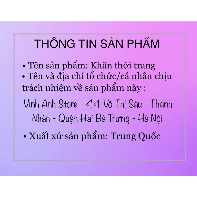 Khăn lụa vuông thắt nơ siêu xinh