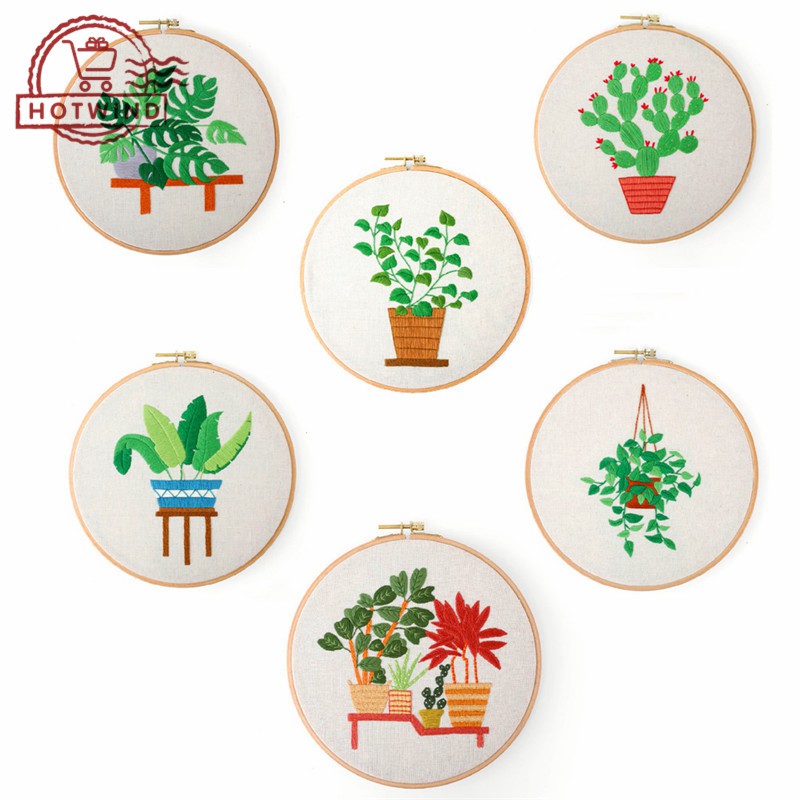Bộ dụng cụ và cườm dùng để đính tranh thủ công họa tiết lá cây trang nhã
