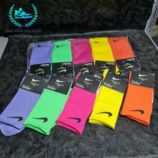 Tất Nike cổ cao nam nữ nhiều màu vớ thể thao set 5 đôi