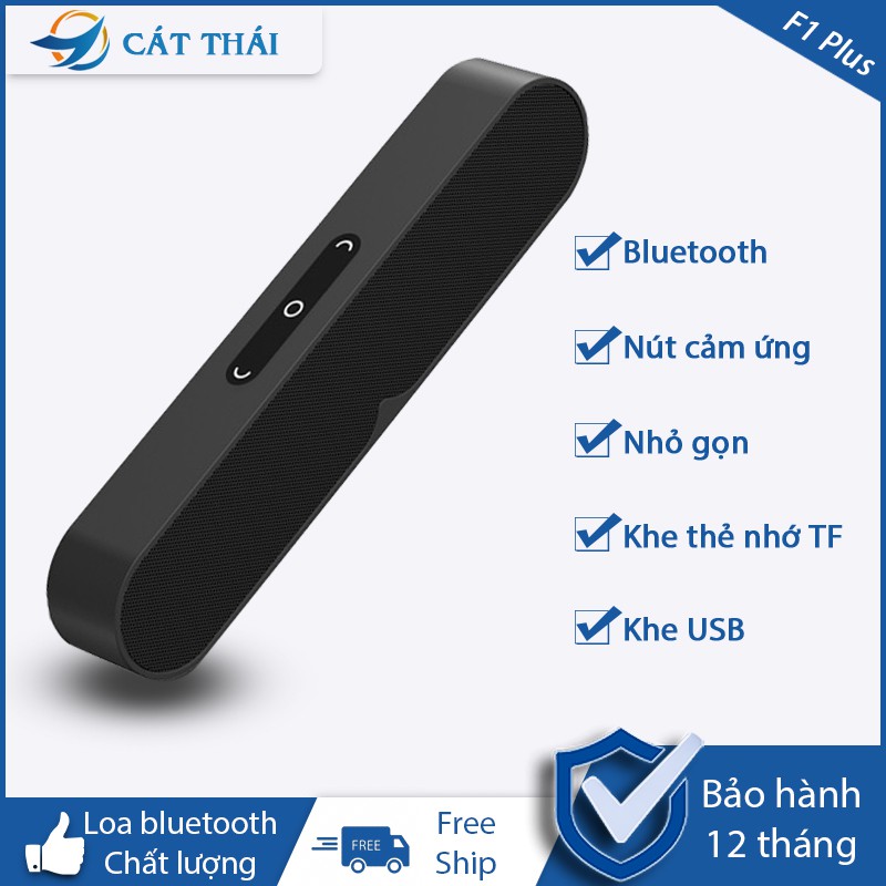 Loa bluetooth F1 Plus dành cho điện thoại, hỗ trợ khe TF gắn thẻ nhớ, cổng USB, cổng AUX 3.5mm Nhỏ gọn hiện đại