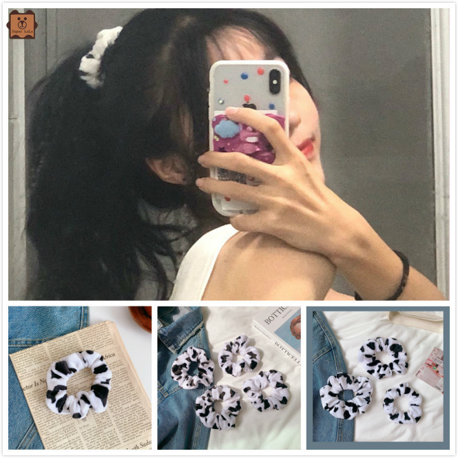 Dây Buộc Tóc Hình Bò Sữa Đáng Yêu