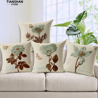 Áo gối vuông trang trí họa tiết hoa lá xinh đẹp thời trang