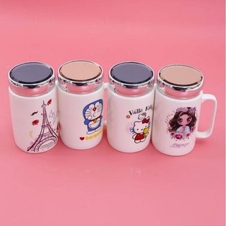 Cốc sứ nắp gương