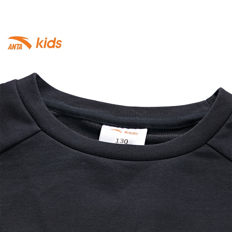 Áo nỉ thời trang bé trai Anta Kids 352135704 chất nỉ bông, bo chun tay áo, gấu áo