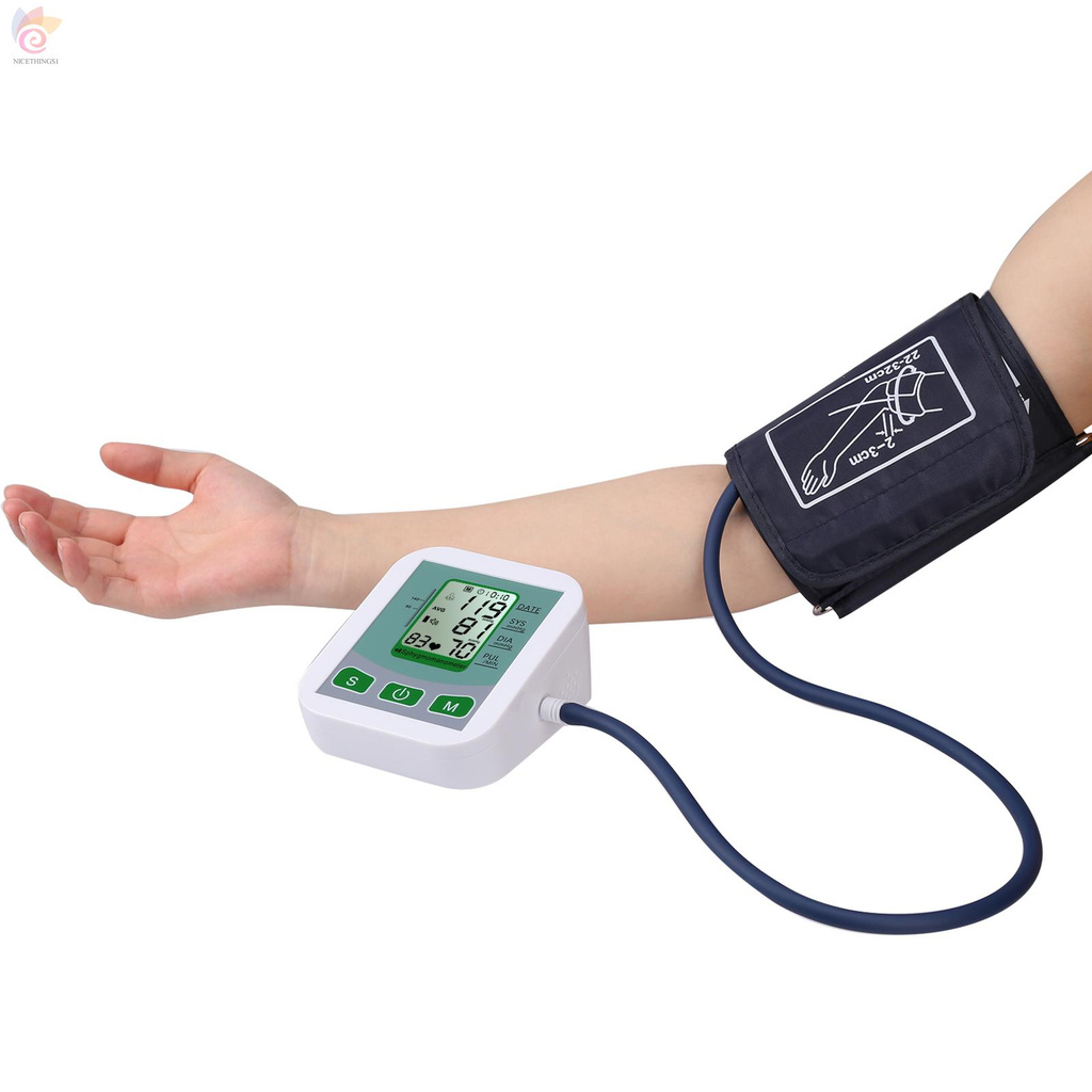 ET Digital Arm Automatic Blood Pressure Monitor &amp; Household Arm Band Type English Voice Sphygmomanometer Accurate Measurement