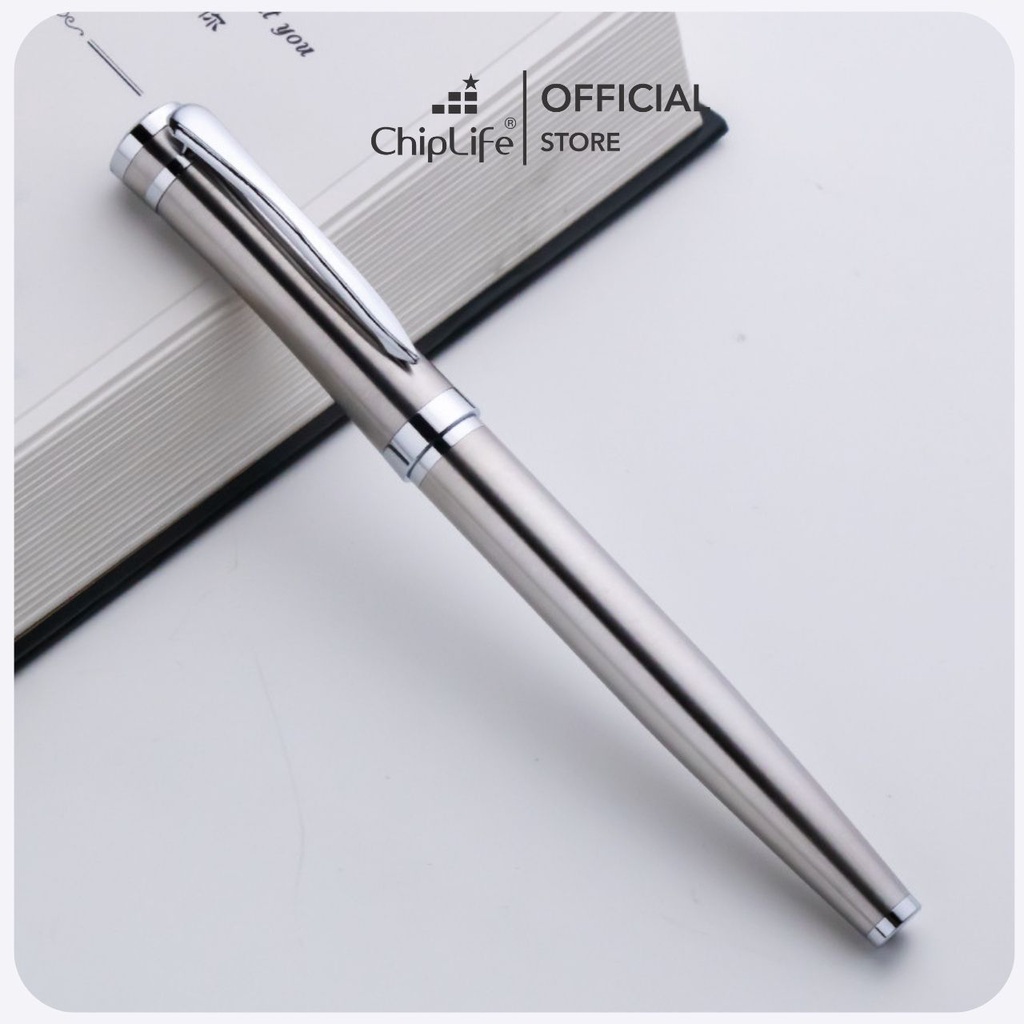 Bút ký cao cấp ALAN CHIPLIFE ALN042 dạng nắp khắc tên - Mực xanh ngòi 0.5mm