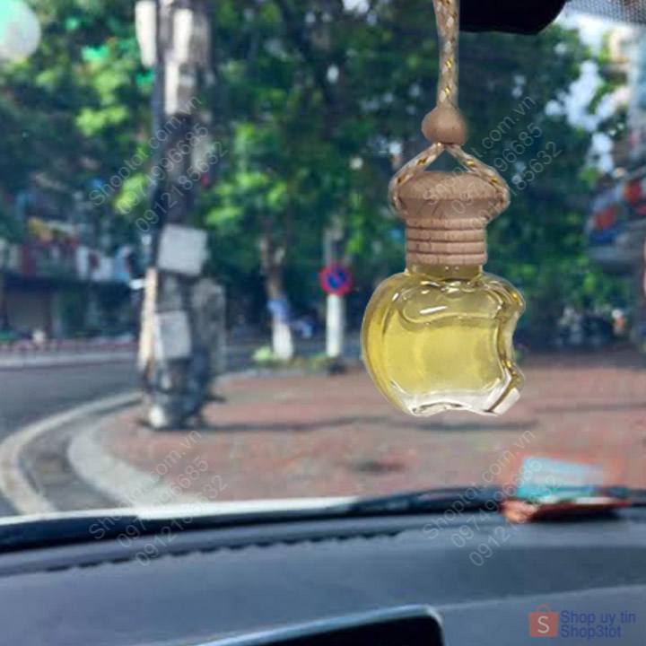 Tinh dầu nguyên chất 100% treo xe ô tô, treo tủ quần áo, lọ hình quả Táo (hàng có sẵn)