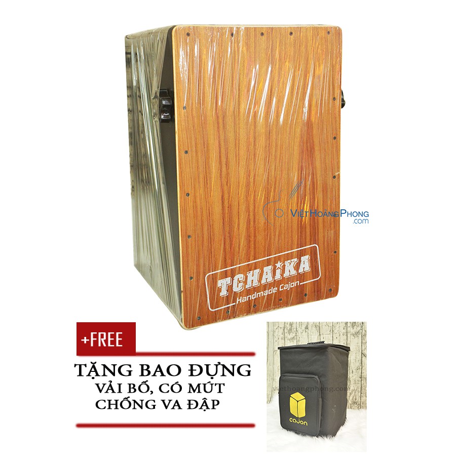 Trống Cajon Handmade Thái Lan TCHAIKA có Snare + Bao đựng trống