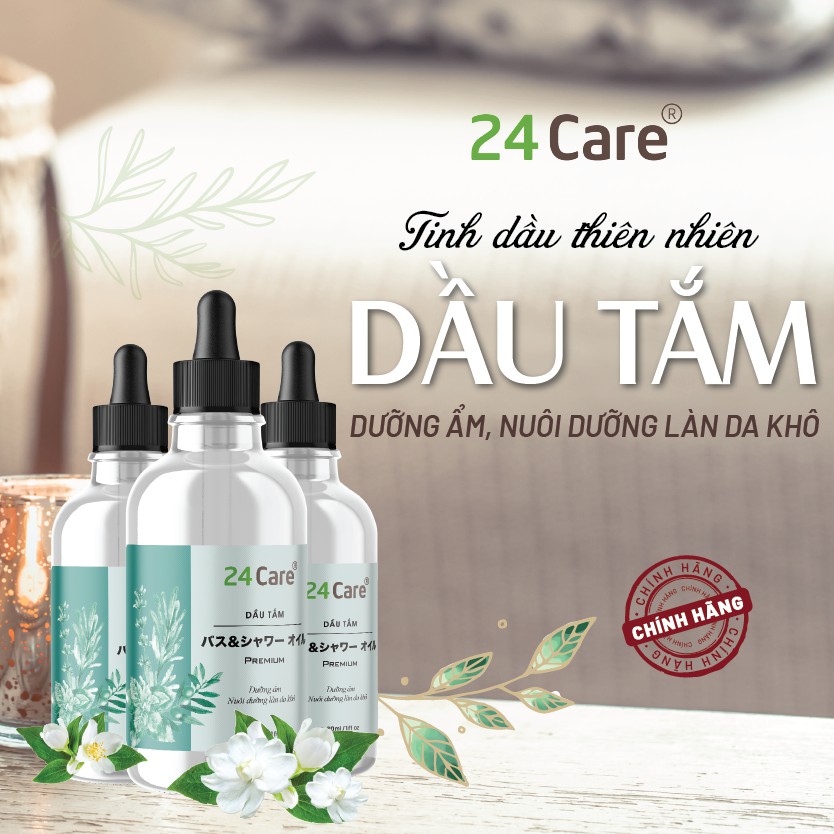 Dầu tắm dưỡng ẩm, nuôi dưỡng làn da khô 24Care - cho da khô 30ml | BigBuy360 - bigbuy360.vn