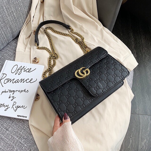 Túi đeo chéo hàng quảng châu in vân chìm 576