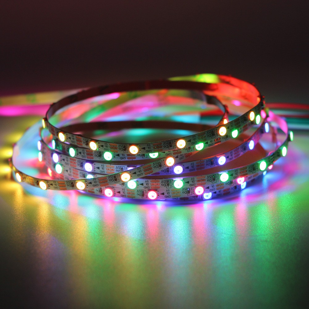 LED DÁN WS2812B MỎNG 5MM DÒNG SẢN PHẨM CHẤT LƯỢNG CAO CUỘN 1 MÉT