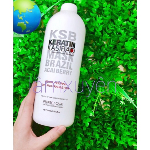 SIÊU PHẨM hấp dầu KSB KASIBAO Keratin 1000 ml  Chính Hãng  siêu thơm phục hồi tóc khô xơ suôn mềm bóng mượt chắc khỏe.