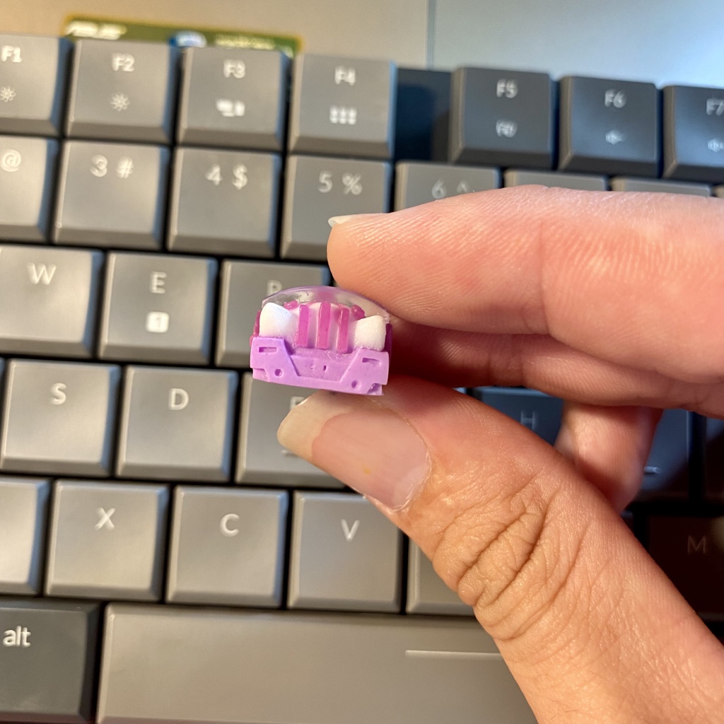 Nút Bàn Phím Keycap Artisan Felix Tím Pastel Dạ Quang Clone trang trí bàn phím cơ Lionvn