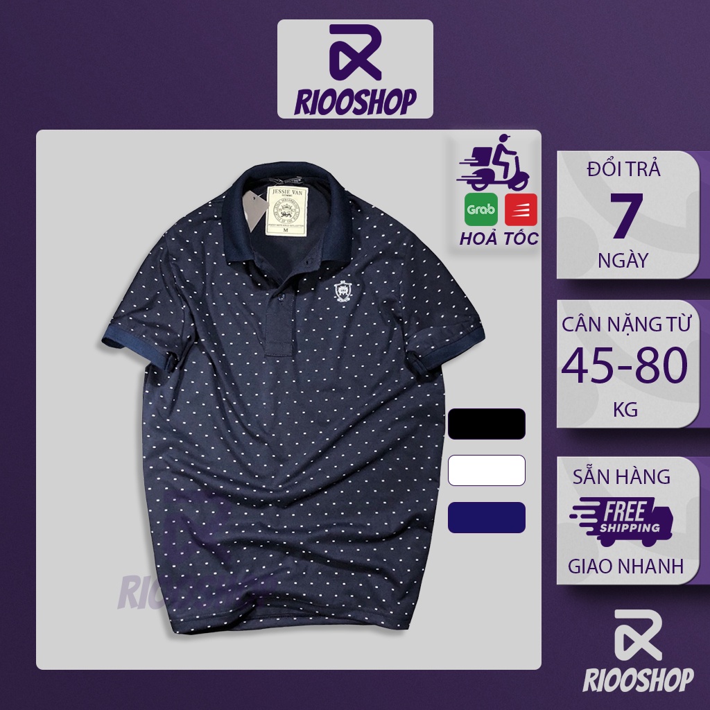 Áo thun nam có cổ chấm bi đẹp Masi cao cấp mới RCP006 - áo polo nam cotton Riooshop