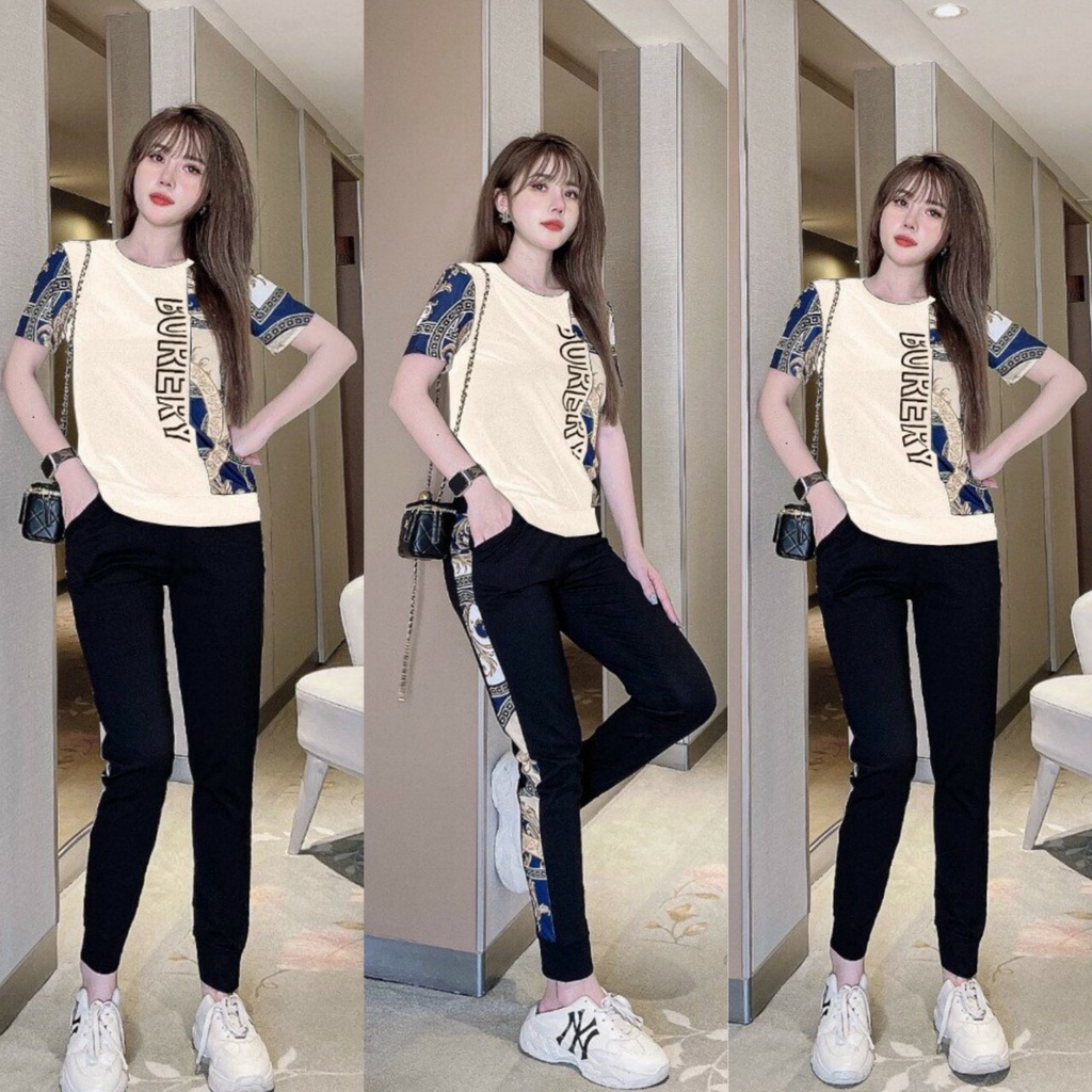 Đồ bộ nữ thun cotton bigsize đen set đi chơi mặc nhà cao cấp sang chảnh cotton mềm đẹp co giãn 4 size thời trang COBI