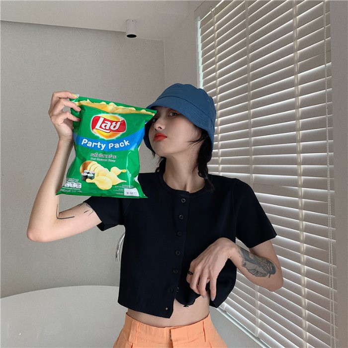 [Mã FAMAYWA giảm 10K đơn 50K] Áo Dệt Kim Len Tăm Ngắn Tay Ulzzang Hàn Quốc dáng croptop C52 - Maoshop | BigBuy360 - bigbuy360.vn