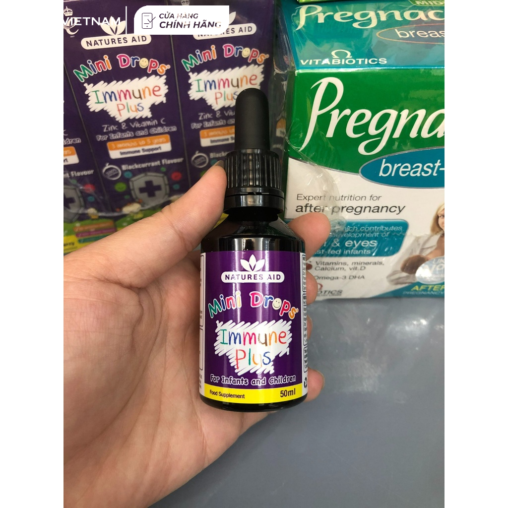 Kẽm cho trẻ trên 3th - ZinC, VtmC, Natures Aid giúp trẻ tăng sức đề kháng, giảm ốm vặt, hỗ trợ tiêu hóa