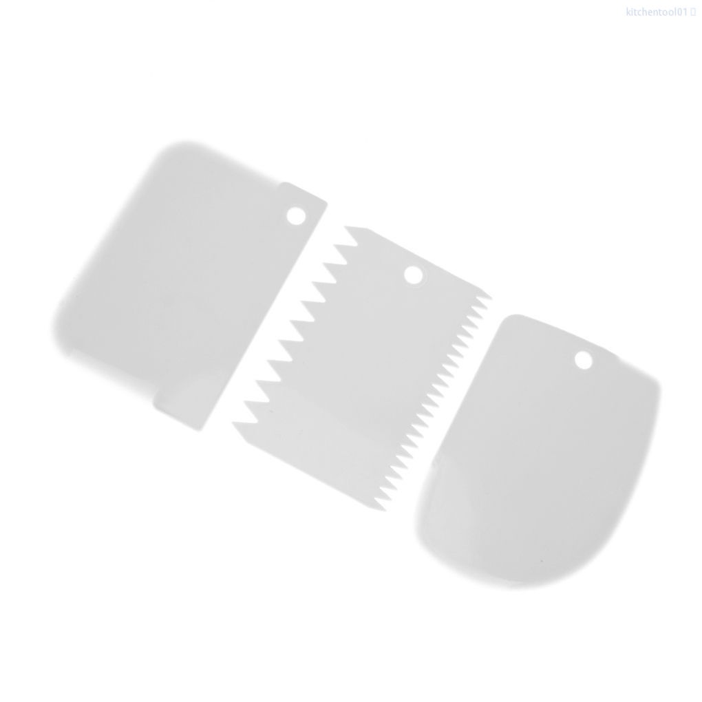 Set 3 dụng cụ chà láng/cắt bánh kem bằng nhựa tiện dụng cho nhà bếp/quán cà phê