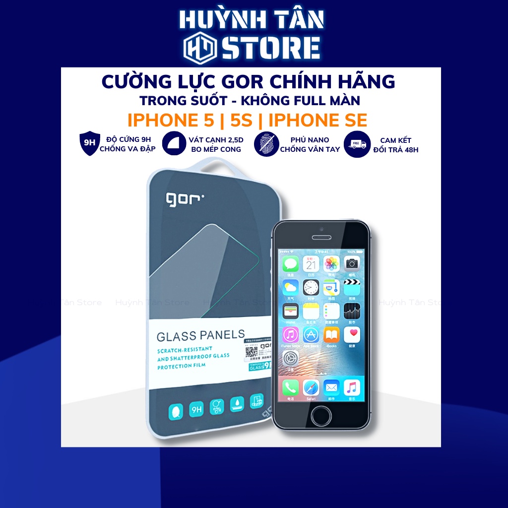 Kính Cường Lực Iphone 5 , 5S , 5Se Trong Suốt Không Full Màn Hình Chính  Hãng Gor | Shopee Việt Nam