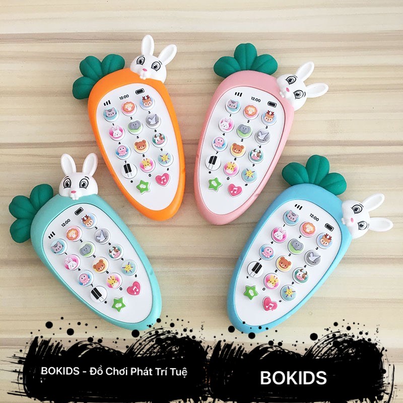 Điện thoại thỏ đáng yêu + kèn pin có đèn nhạc cho bé