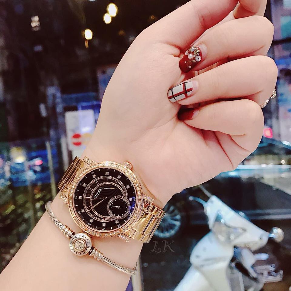 Đồng Hồ Nữ Guess W1006L2 38mm Dây Thép Màu Rose Size 38mm
