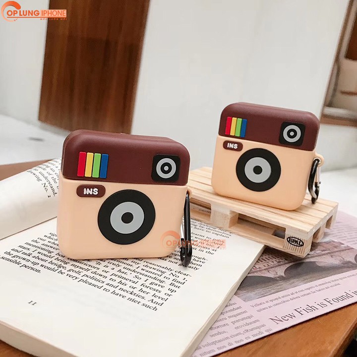 Case airpods 1 2 Intagram, Vỏ bao airpod 1 2, inpods 12 silicon đựng tai nghe bluetooth , tai nghe không dây