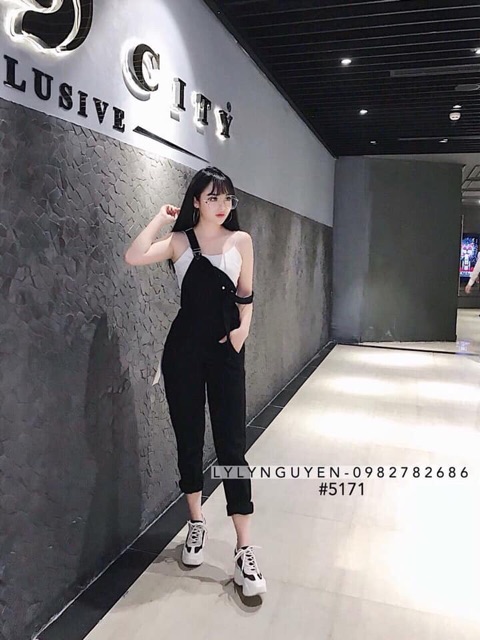 Quần yếm jean phong cách Hàn Quốc | BigBuy360 - bigbuy360.vn