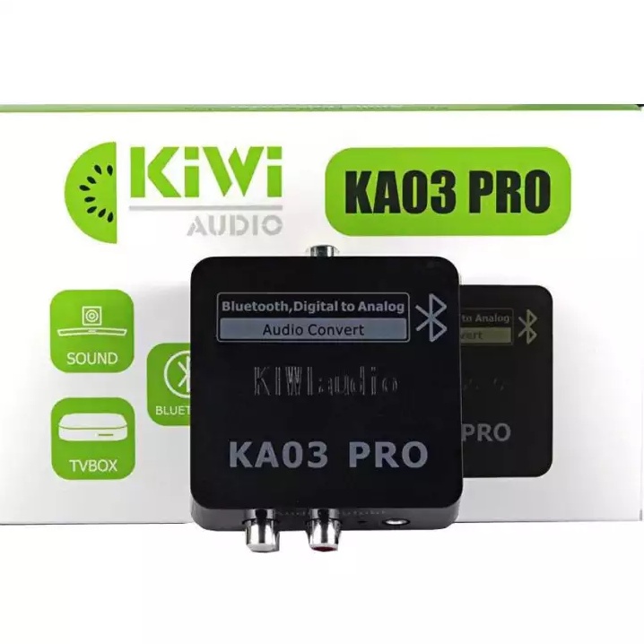 Bộ Chuyển Quang KiWi KA03 Pro, Tặng Cáp Quang - Đổi Optical TV Sang Cổng AV Và Cổng 3.5 - Ra Amply - Kết Nối Bluetooth