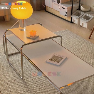  Bàn Sofa Phòng Khách - Bàn Trà Modesk SS Long Table - Lắp Ráp Ván MFC Khung Inox 304 