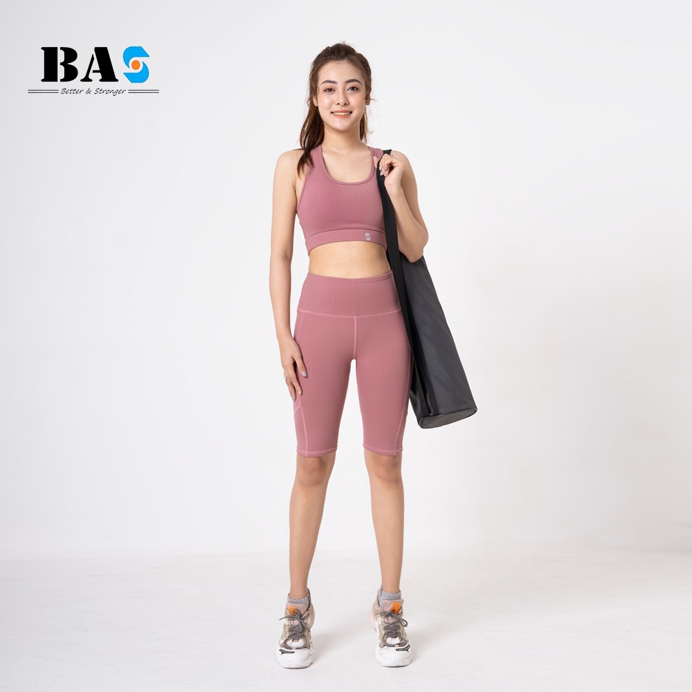 Bộ đùi thể thao tập gym yoga aerobic BAS mystery biker short chất thun co giãn cao cấp - SL210410