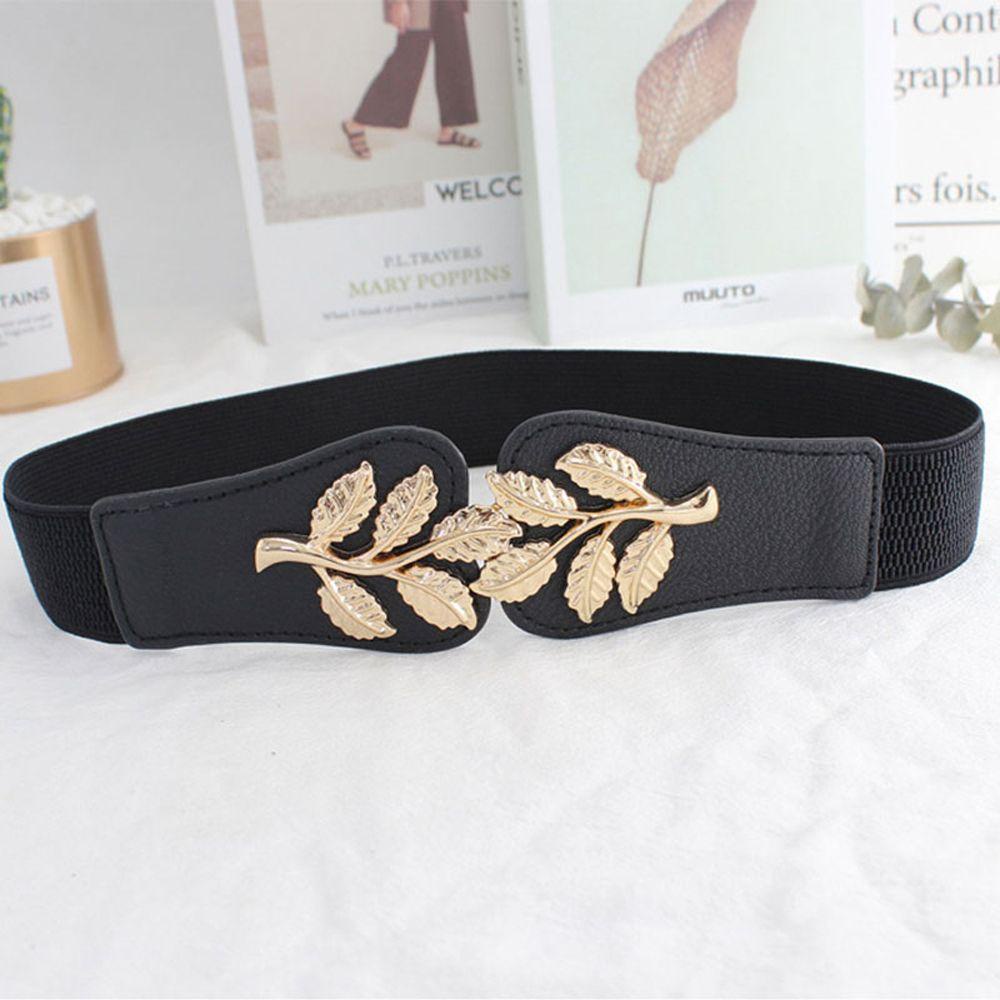 Thắt Lưng Co Giãn Mặt Bản Rộng Phong Cách Vintage Thanh Lịch Cho Nữ Khi Mặc Đầm