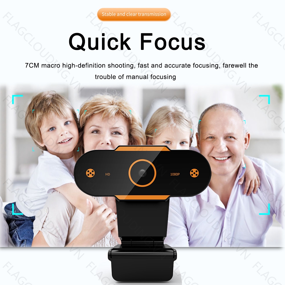 Webcam USB 2.0 5MP HD Độ Phân Giải Cao Tự Lấy Nét 1080P/720P/480P Có Mic Cho Máy Tính Bàn/Máy Tính Laptop | BigBuy360 - bigbuy360.vn