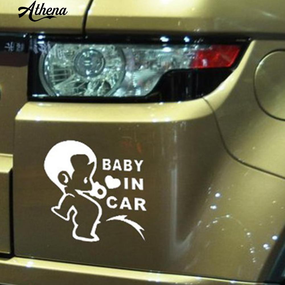Hoạt Hình Decal Dán Xe Hơi Chữ Baby In Car Phản Quang
