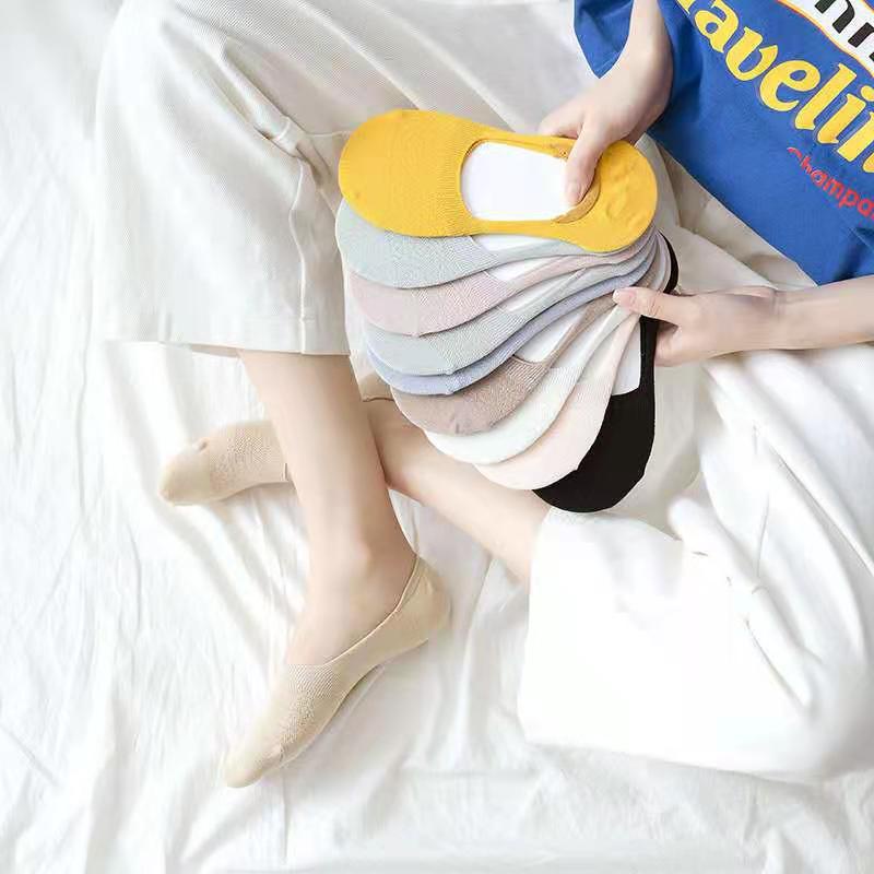 Vớ, tất lười nữ cotton thoáng khí phối ren cao cấp