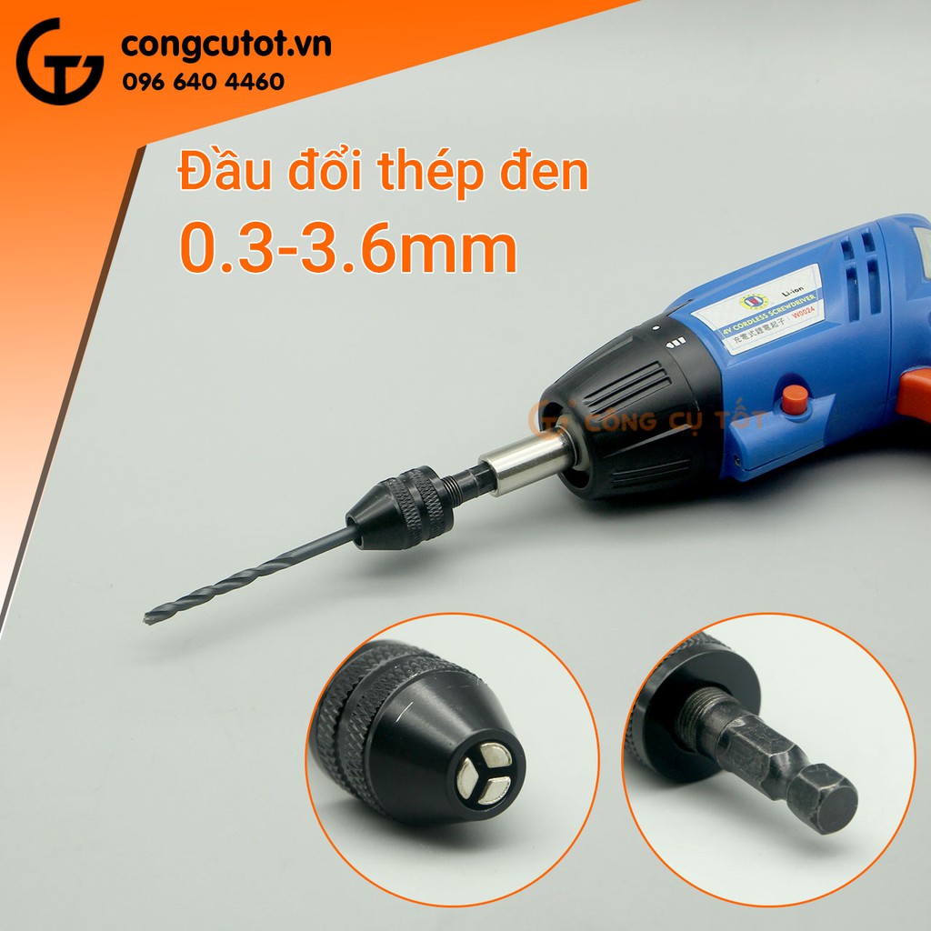 Đầu đổi máy khoan lục sang kẹp