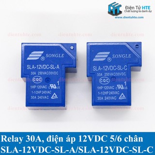 [COMBO] 2 Relay 12V 5 chân 6 chân 30A chính hãng SONGLE [HTE-PLK-CN2]
