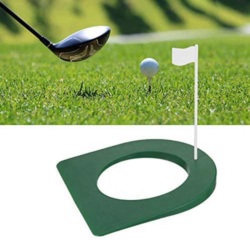 Set 2 Cốc Giữ Bóng Golf Kèm Cờ Hỗ Trợ Luyện Tập