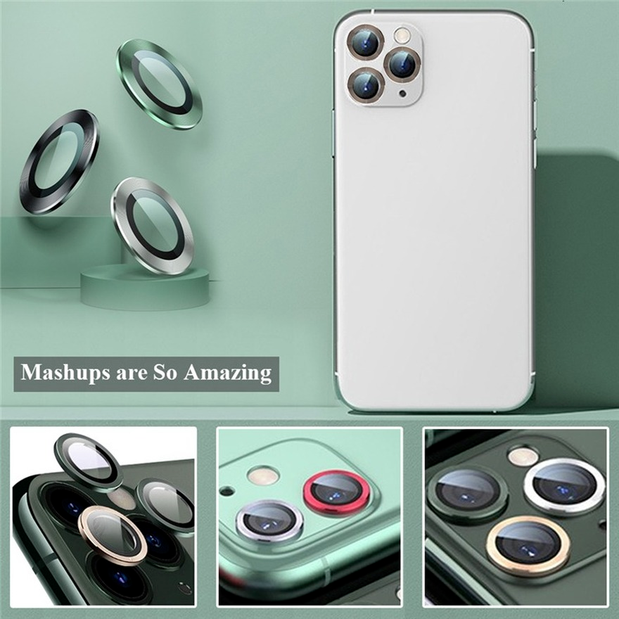 Nắp gắn camera điện thoại kính cường lực thích hợp cho iPhone 12 11 Pro Max