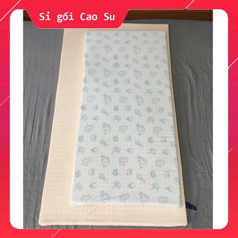 Áo nệm cho bé  (drap) trắng Liên Á (02cm-nhiều kích thước) - Sỉ Gối Cao Su