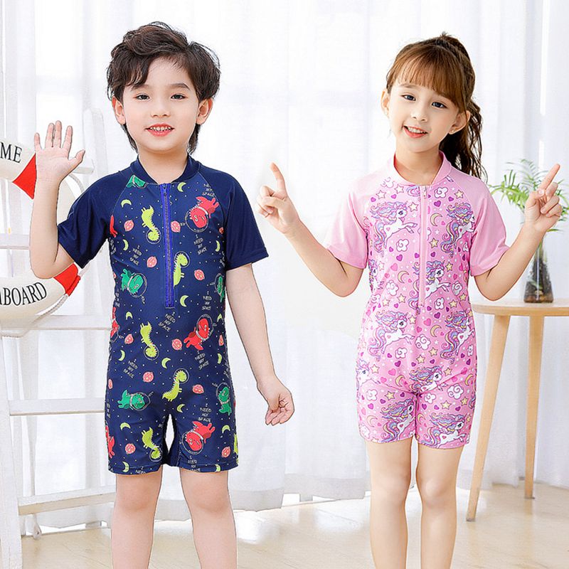Đồ Bơi Một Mảnh In Hình Kỳ Lân Cho Bé 3-11 Tuổi