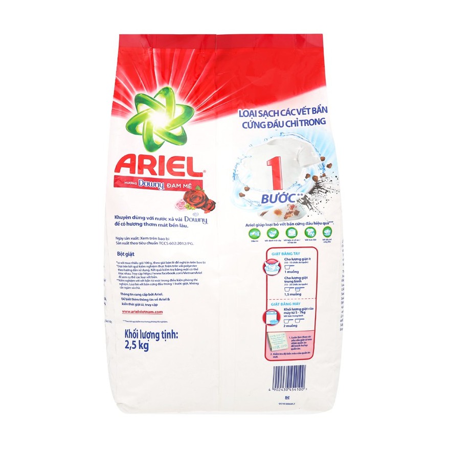 Bột giặt Ariel hương downy đam mê 2.5kg